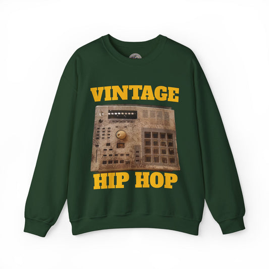 Vintage Hip Hop Beat Machine Unisex Heavy Blend™ Crewneck Sweatshirt