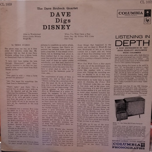 The Dave Brubeck Quartet - Dave Digs Disney (Vinyl LP)