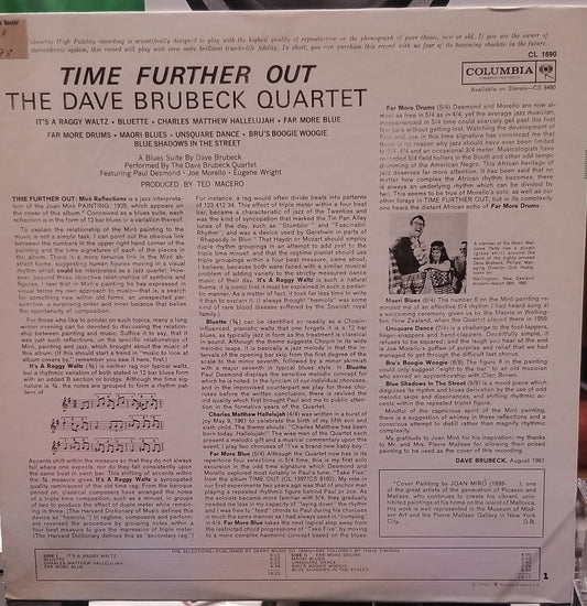 The Dave Brubeck Quartet - Time Further Out (Vinyl LP)