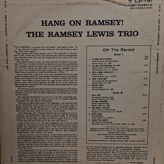 The Ramsey Lewis Trio - Hang On Ramsey!