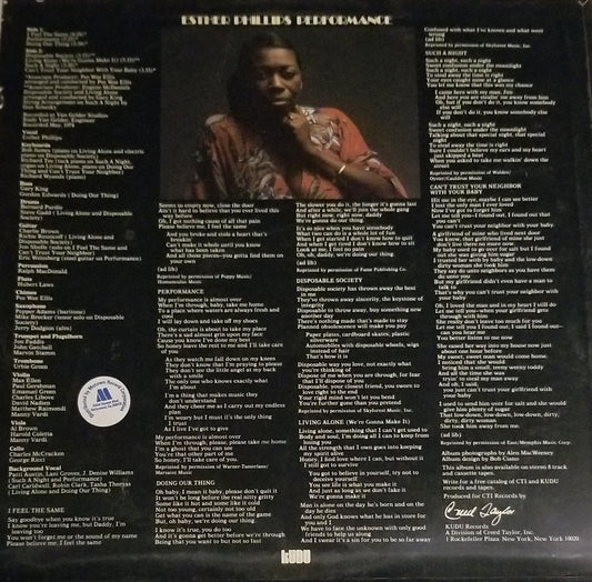 Esther Phillips - Performance