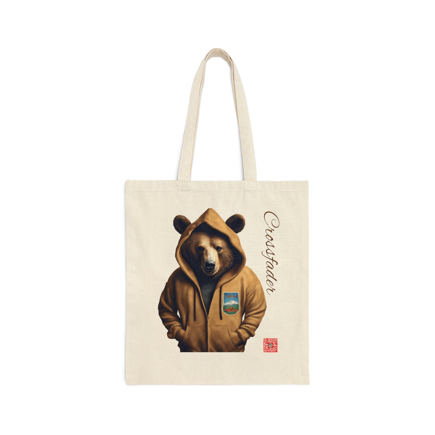 Crossfader California Bear Cotton Canvas Tote Bag