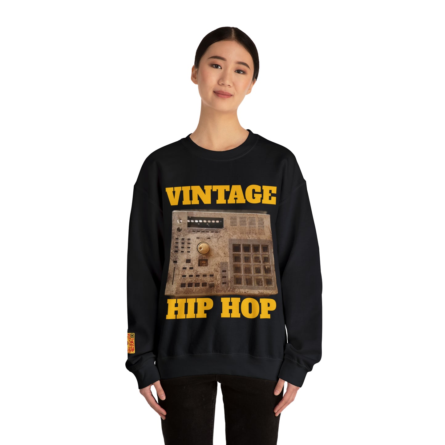 Vintage Hip Hop Beat Machine Unisex Heavy Blend™ Crewneck Sweatshirt