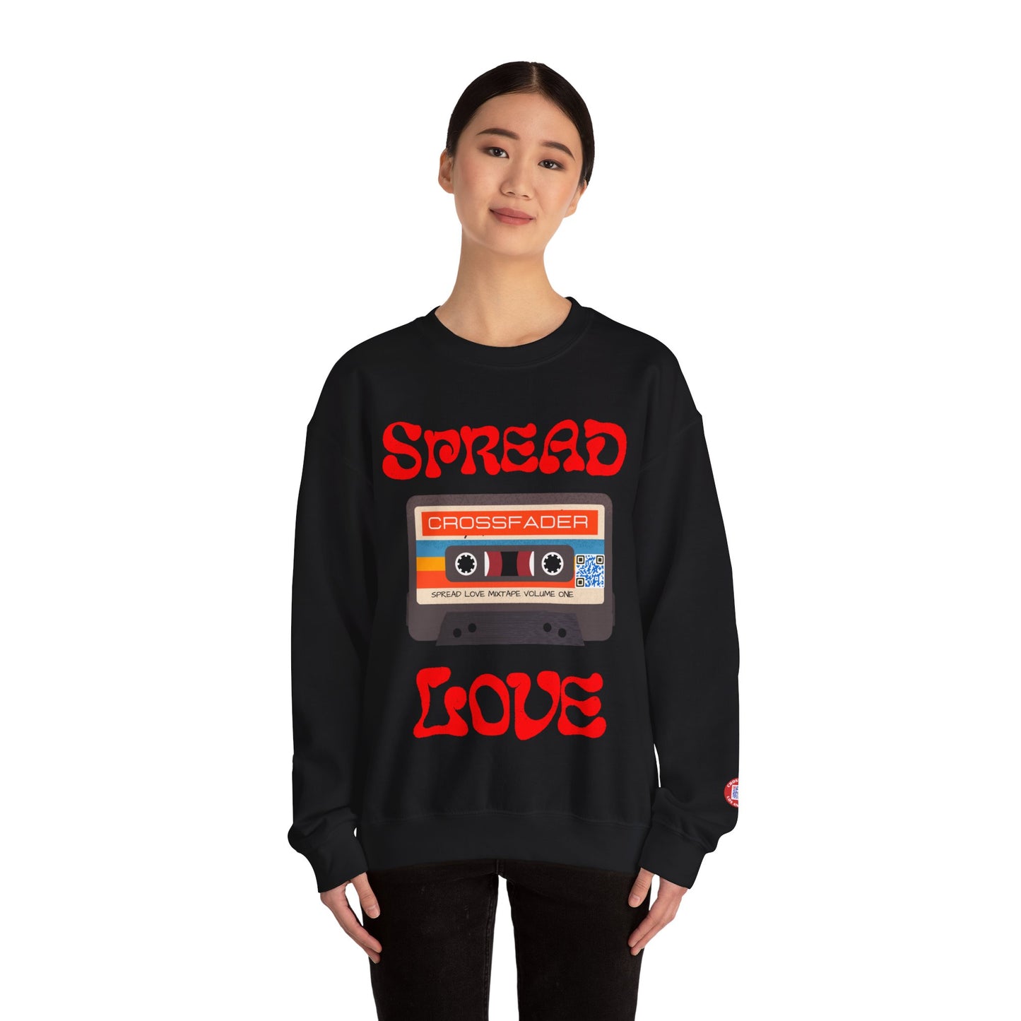 CROSSFADER SPREAD LOVE MIXTAPE VOL 1 Unisex Heavy Blend™ Crewneck Sweatshirt