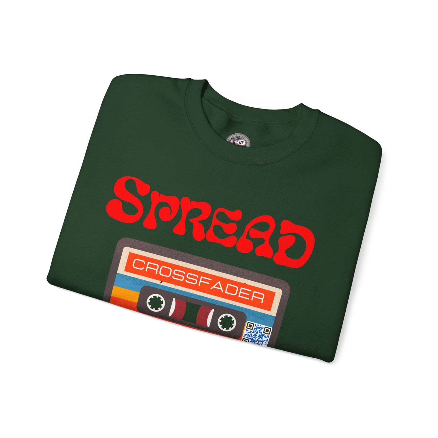 CROSSFADER SPREAD LOVE MIXTAPE VOL 1 Unisex Heavy Blend™ Crewneck Sweatshirt