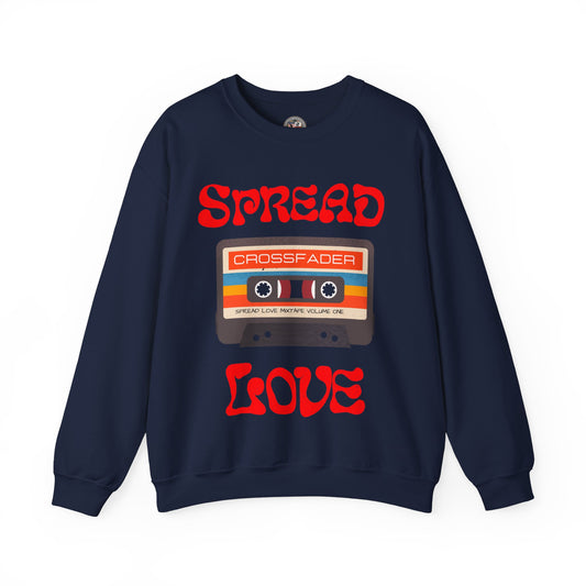 CROSSFADER SPREAD LOVE MIXTAPE VOL 1 Unisex Heavy Blend™ Crewneck Sweatshirt