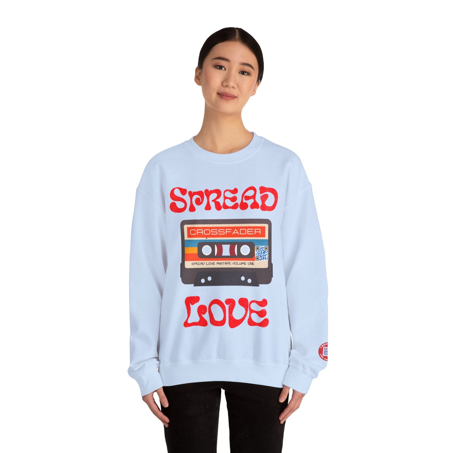 CROSSFADER SPREAD LOVE MIXTAPE VOL 1 Unisex Heavy Blend™ Crewneck Sweatshirt