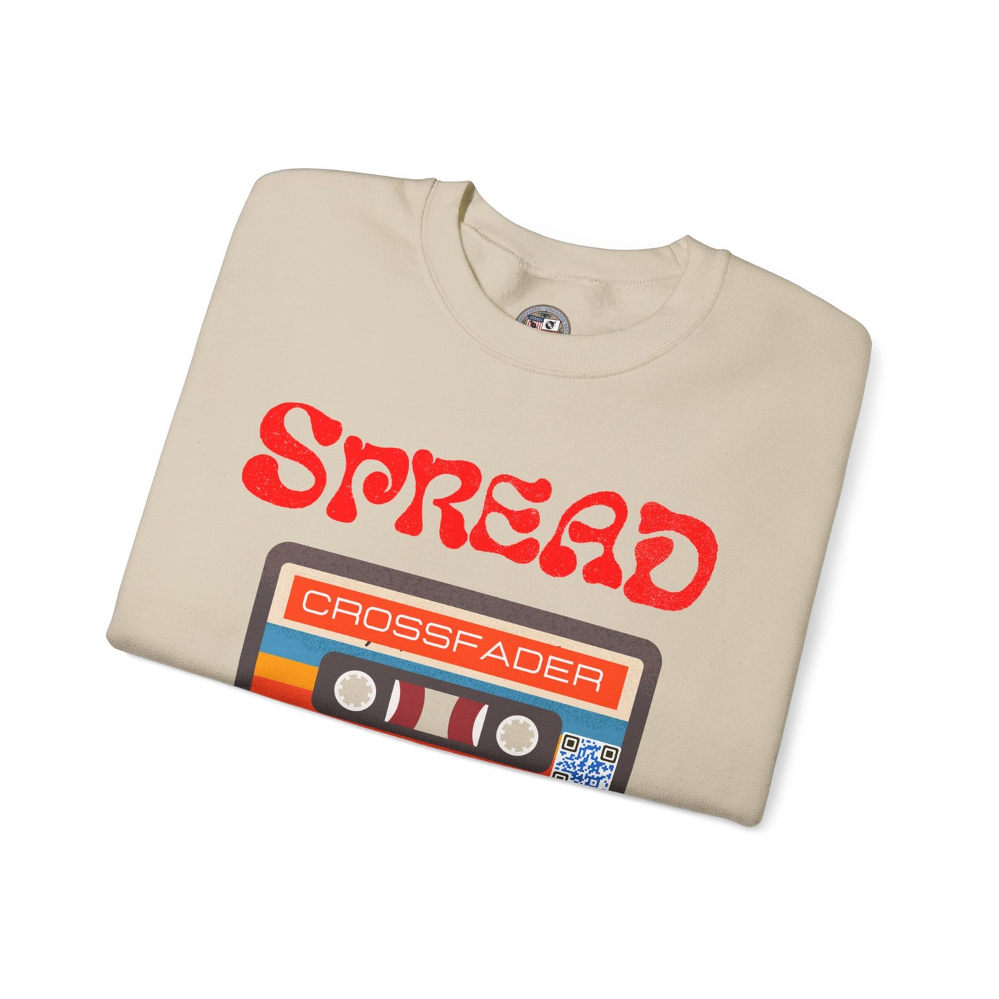 CROSSFADER SPREAD LOVE MIXTAPE VOL 1 Unisex Heavy Blend™ Crewneck Sweatshirt