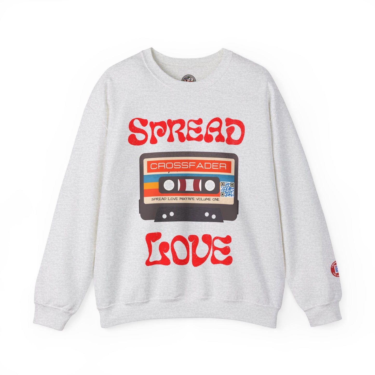 CROSSFADER SPREAD LOVE MIXTAPE VOL 1 Unisex Heavy Blend™ Crewneck Sweatshirt