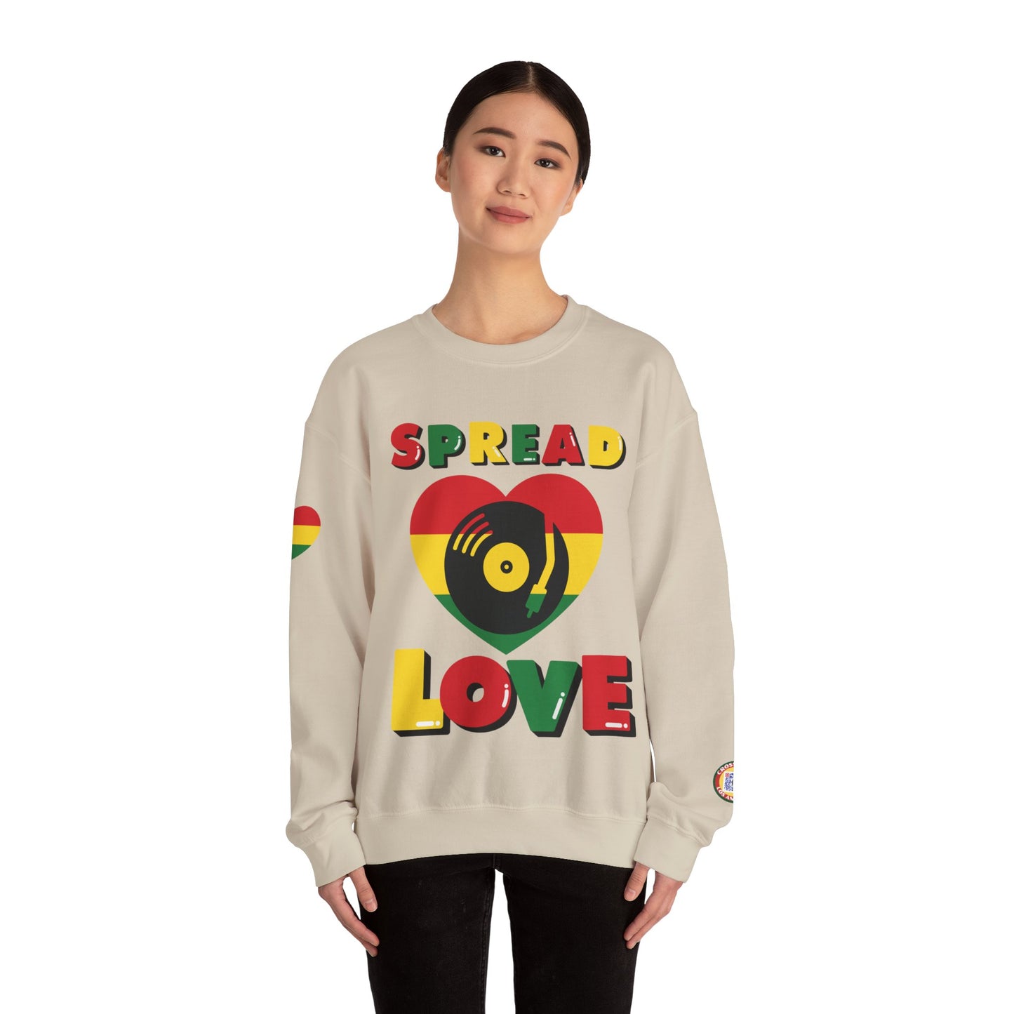 SPREAD LOVE VINYL EDITION Unisex Heavy Blend™ Crewneck Sweatshirt