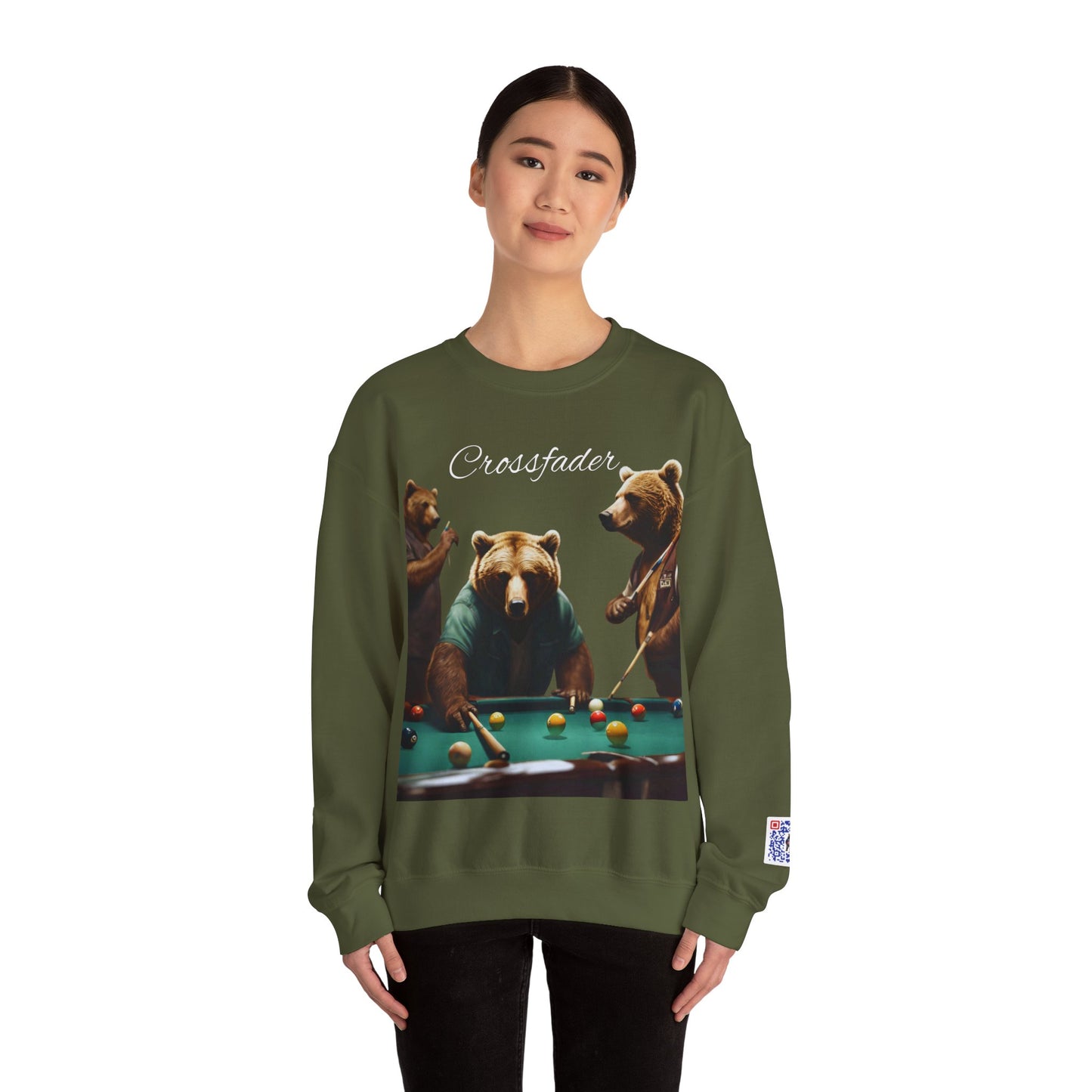 California Bears Playing Pool Unisex Heavy Blend™ Crewneck Sweatshirt