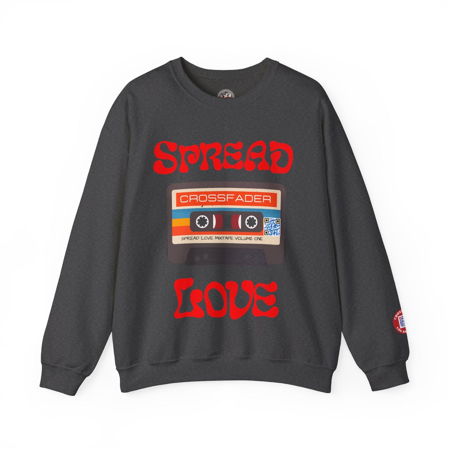 CROSSFADER SPREAD LOVE MIXTAPE VOL 1 Unisex Heavy Blend™ Crewneck Sweatshirt