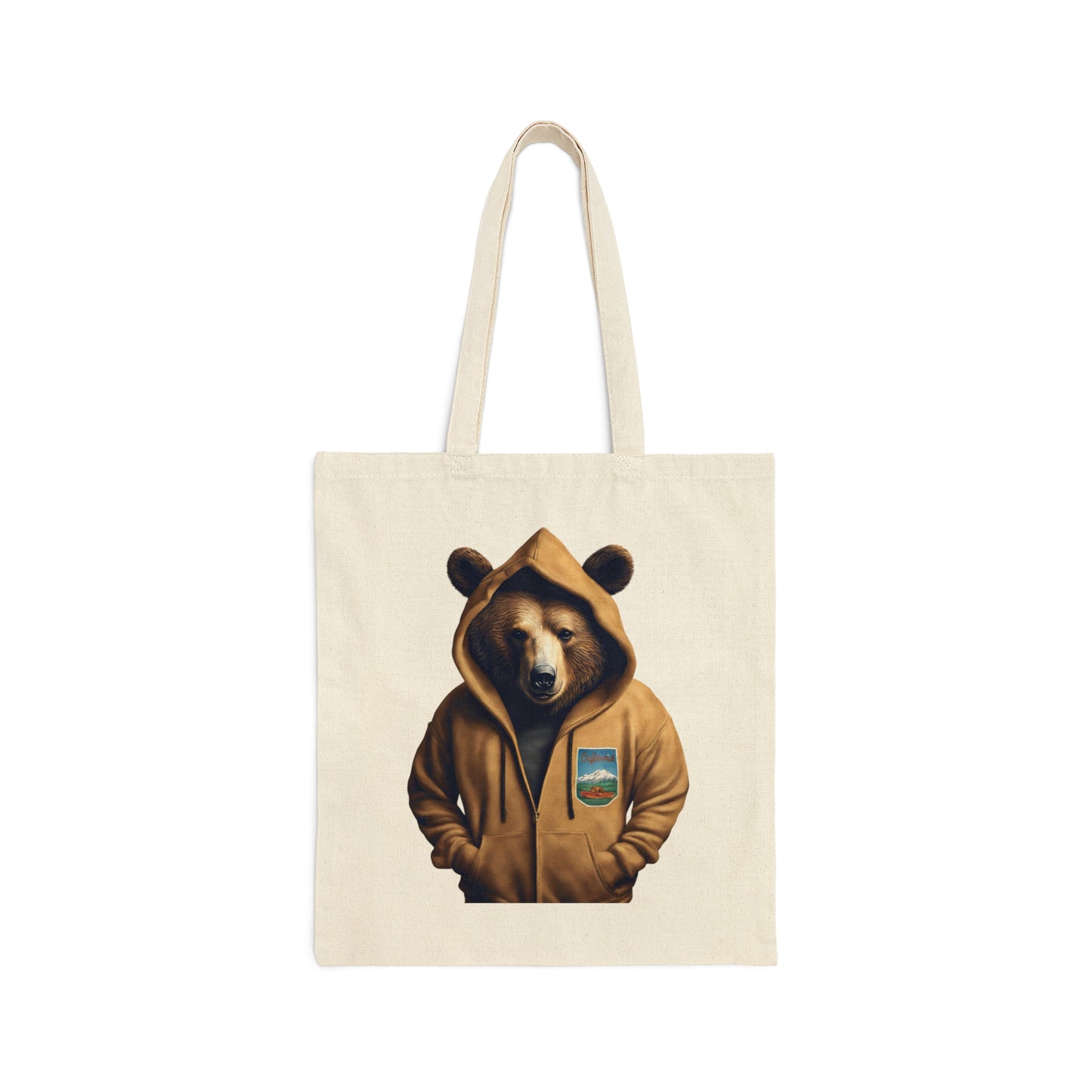 Crossfader California Bear Cotton Canvas Tote Bag