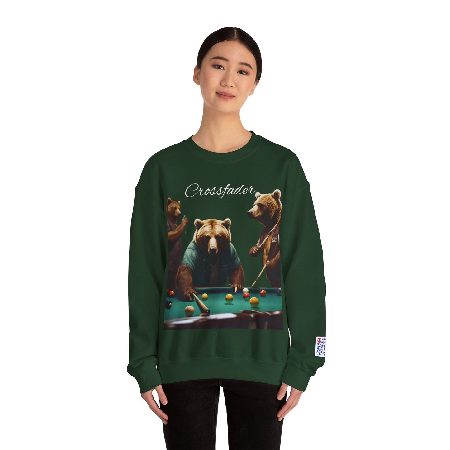 California Bears Playing Pool Unisex Heavy Blend™ Crewneck Sweatshirt