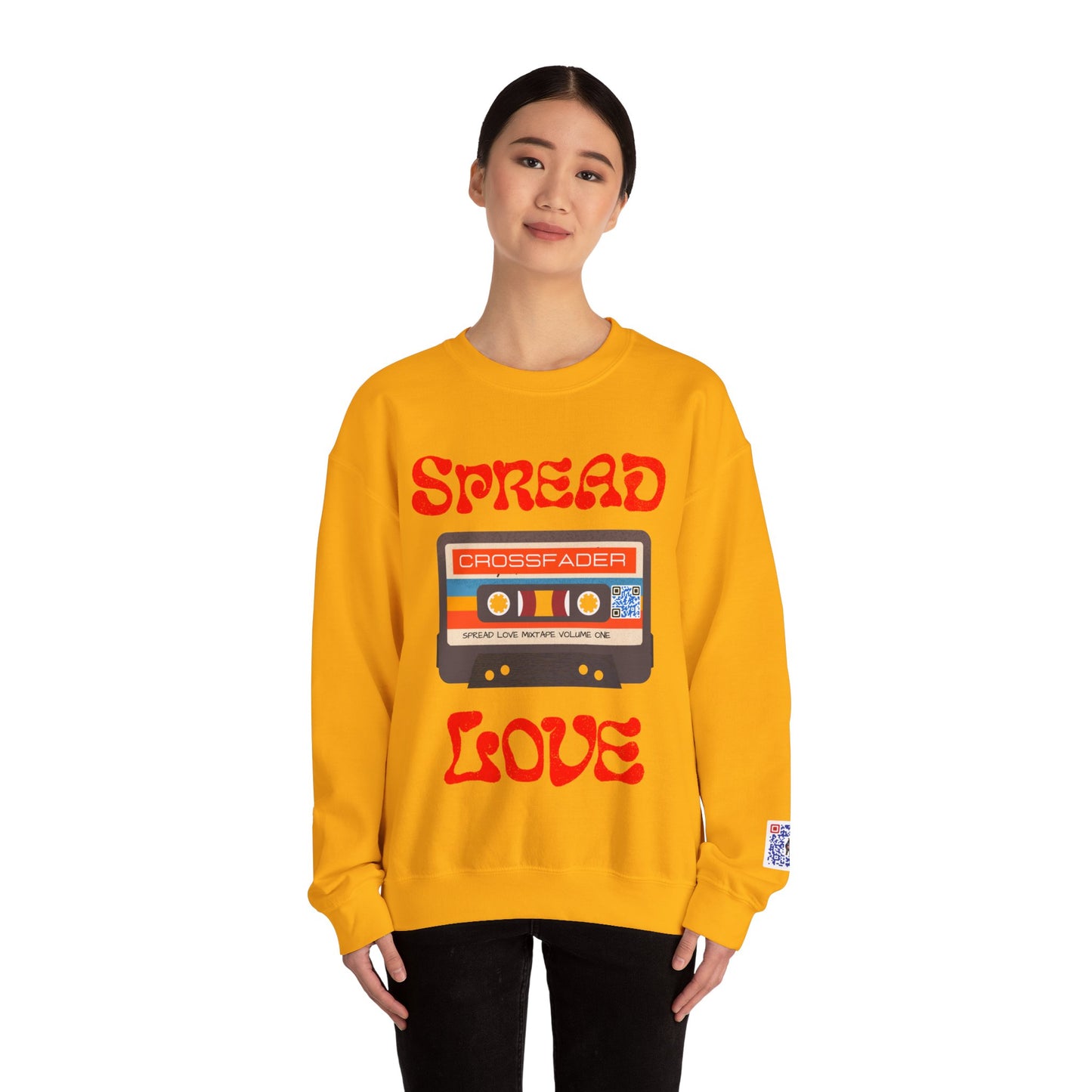 CROSSFADER SPREAD LOVE MIXTAPE VOL 1 Unisex Heavy Blend™ Crewneck Sweatshirt