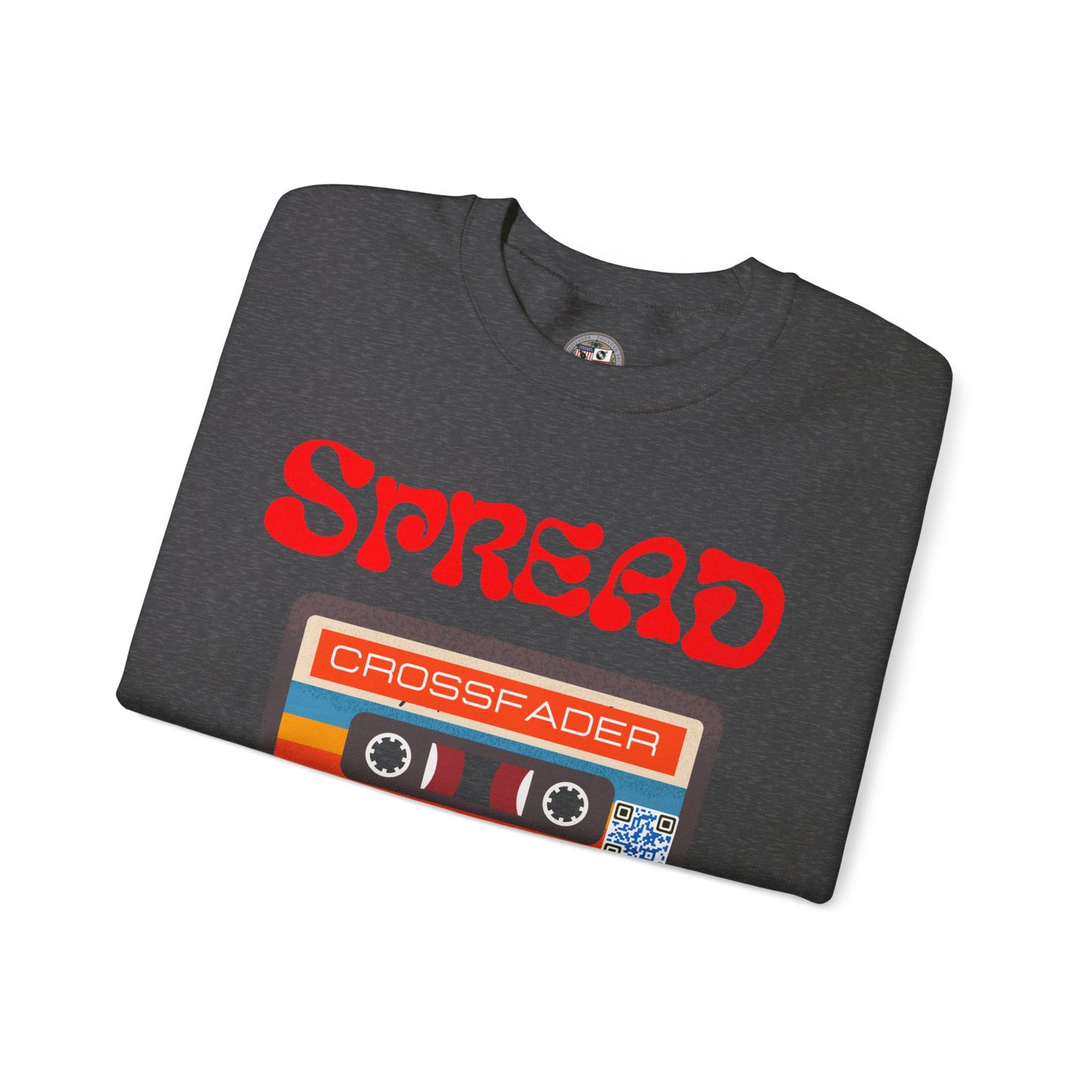 CROSSFADER SPREAD LOVE MIXTAPE VOL 1 Unisex Heavy Blend™ Crewneck Sweatshirt