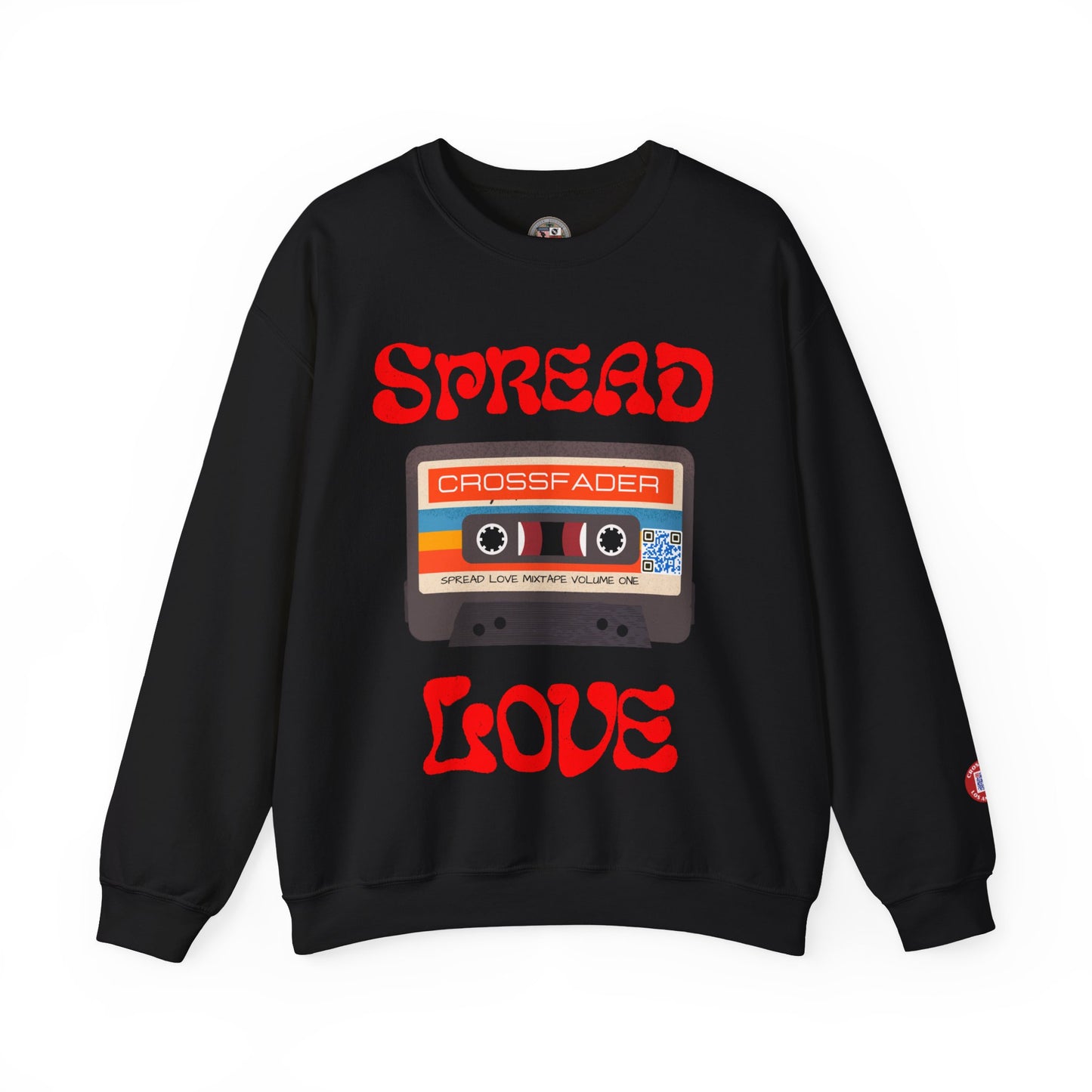 CROSSFADER SPREAD LOVE MIXTAPE VOL 1 Unisex Heavy Blend™ Crewneck Sweatshirt