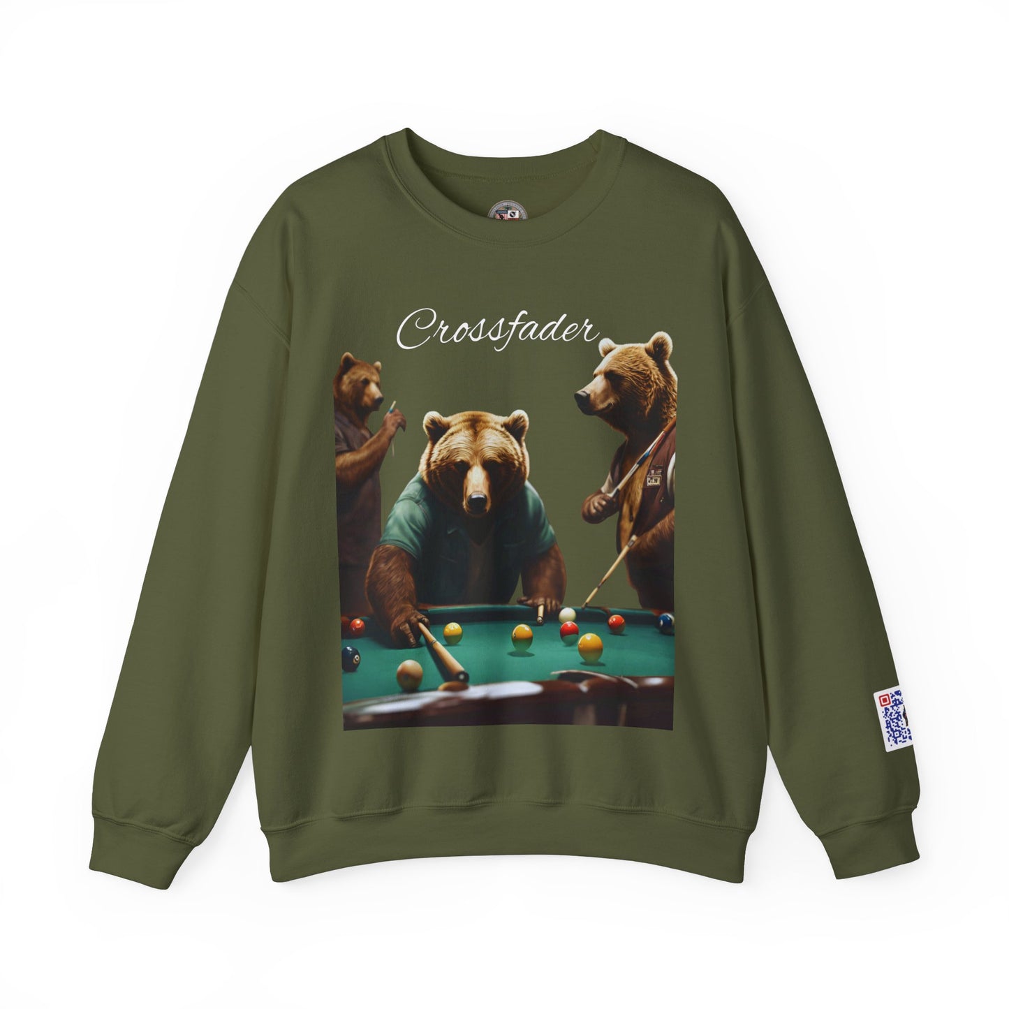 California Bears Playing Pool Unisex Heavy Blend™ Crewneck Sweatshirt