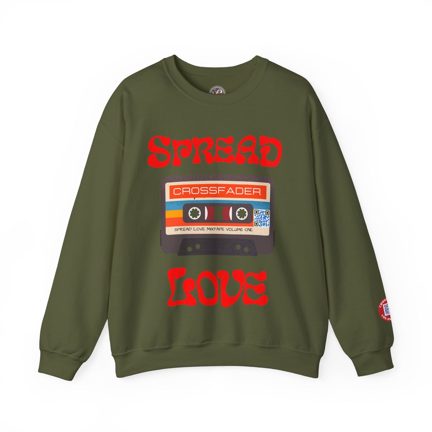 CROSSFADER SPREAD LOVE MIXTAPE VOL 1 Unisex Heavy Blend™ Crewneck Sweatshirt