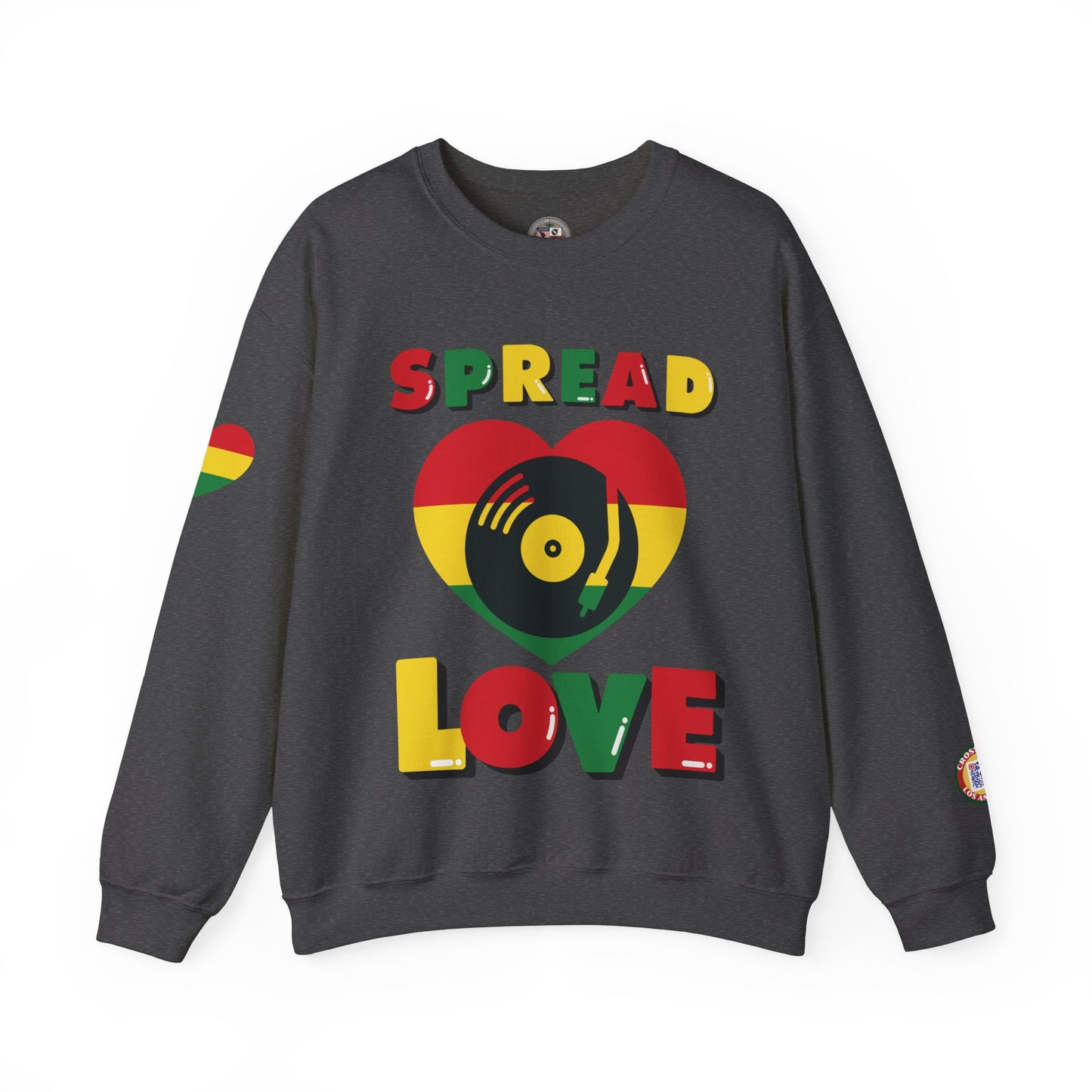 SPREAD LOVE VINYL EDITION Unisex Heavy Blend™ Crewneck Sweatshirt