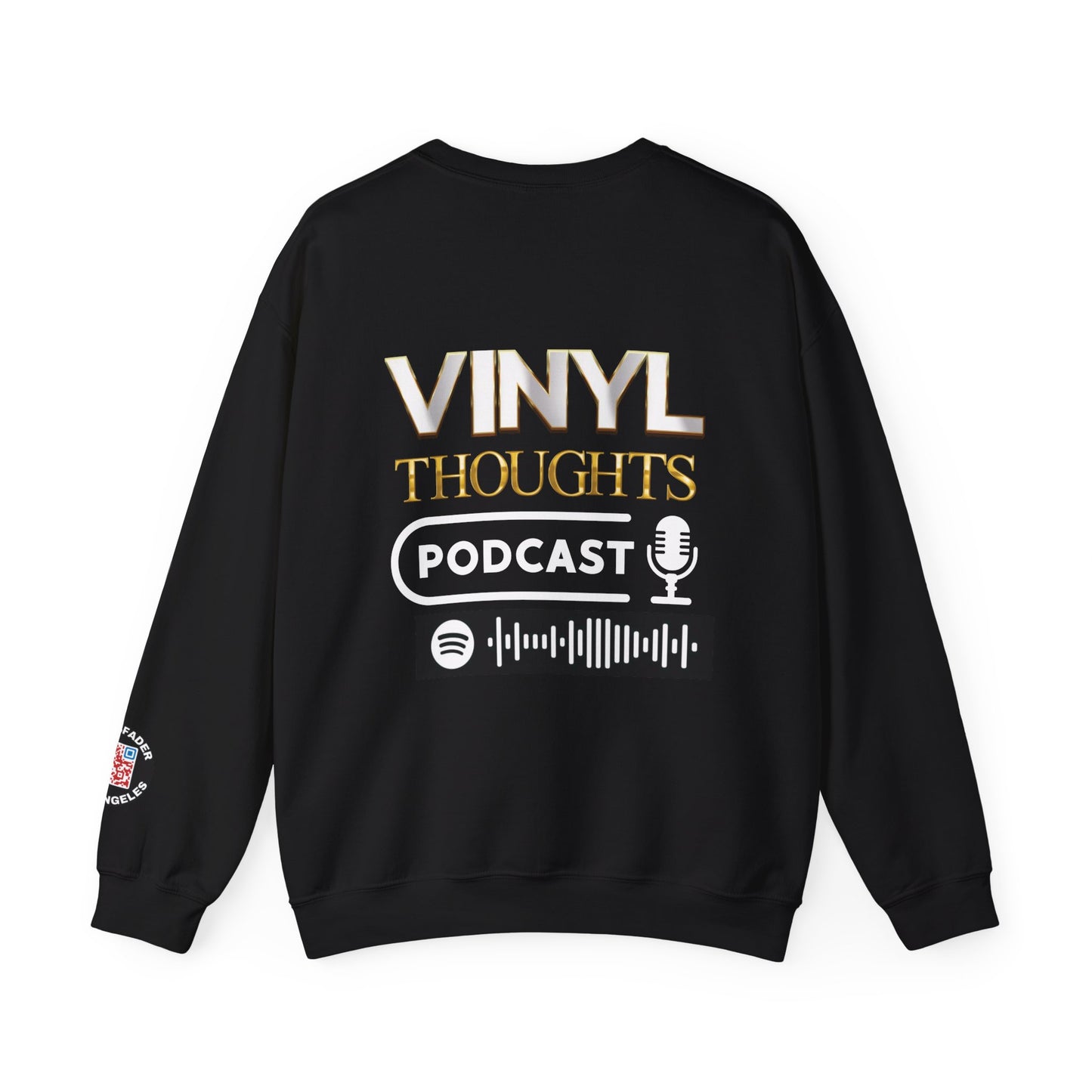 Vinyl Thoughts Long Sweatshirt Logo on Back Unisex Heavy Blend™ Crewneck Sweatshirt