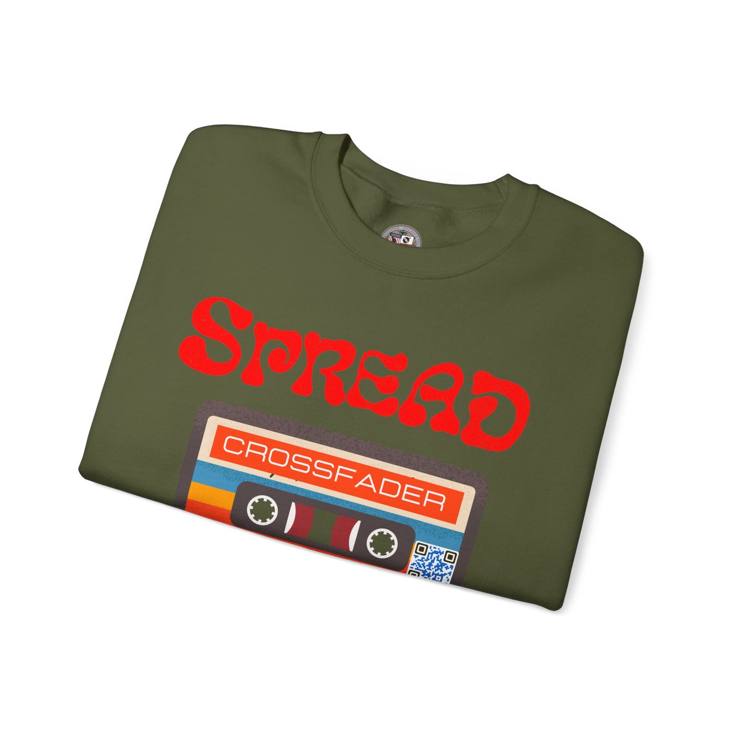 CROSSFADER SPREAD LOVE MIXTAPE VOL 1 Unisex Heavy Blend™ Crewneck Sweatshirt