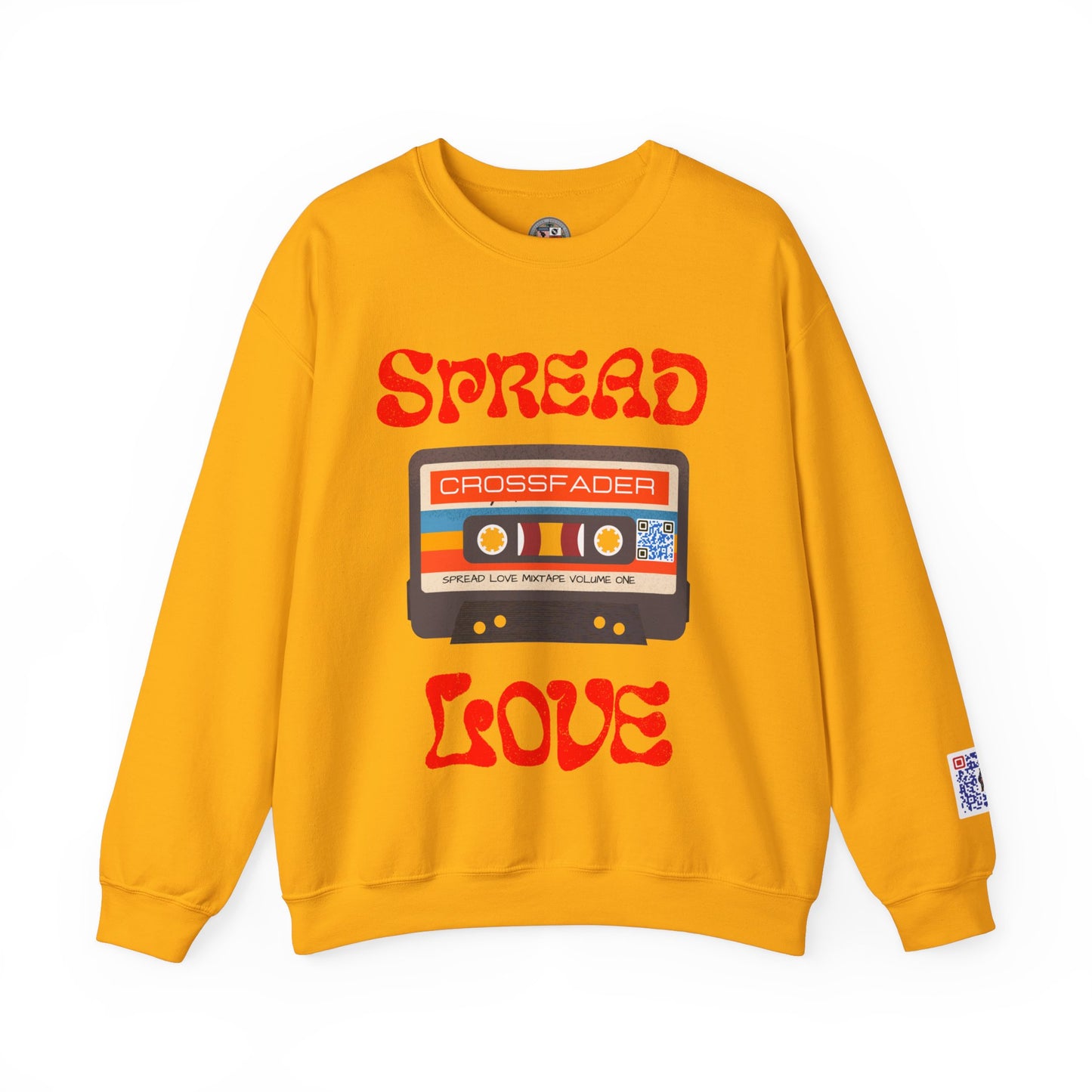 CROSSFADER SPREAD LOVE MIXTAPE VOL 1 Unisex Heavy Blend™ Crewneck Sweatshirt