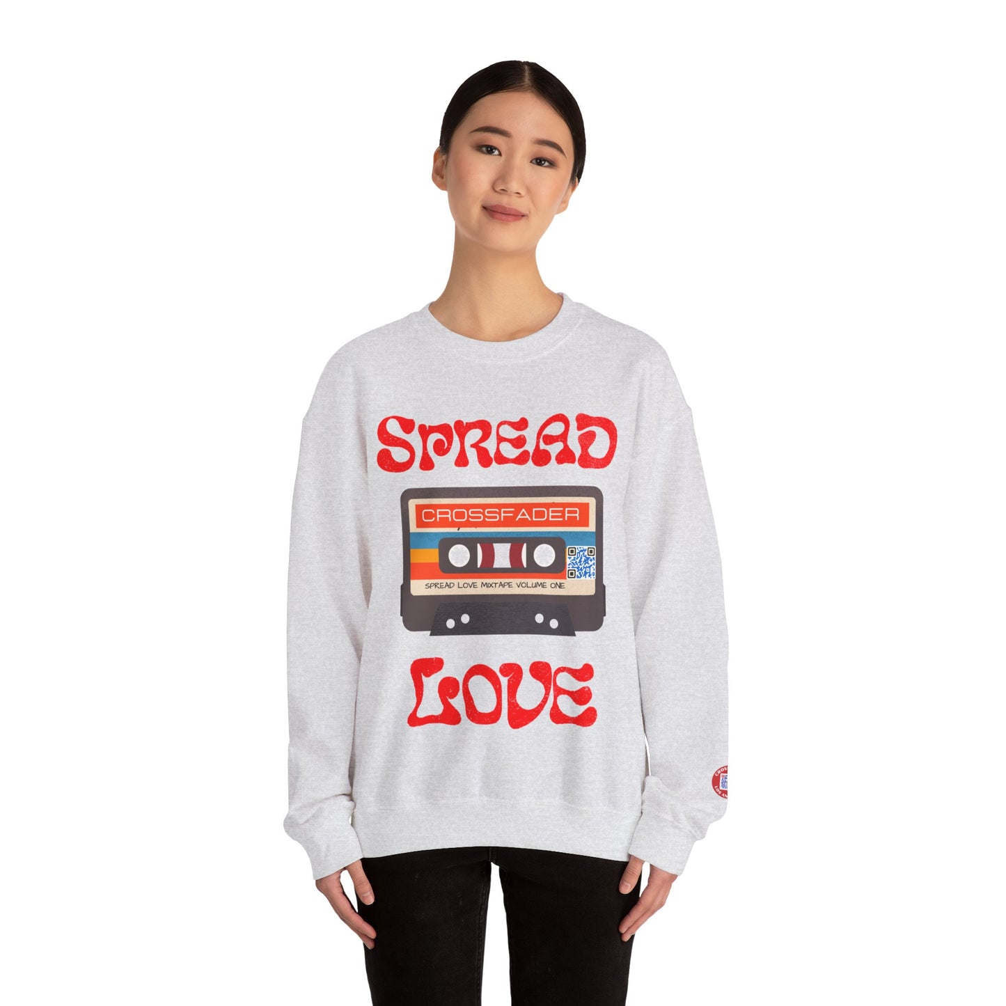 CROSSFADER SPREAD LOVE MIXTAPE VOL 1 Unisex Heavy Blend™ Crewneck Sweatshirt