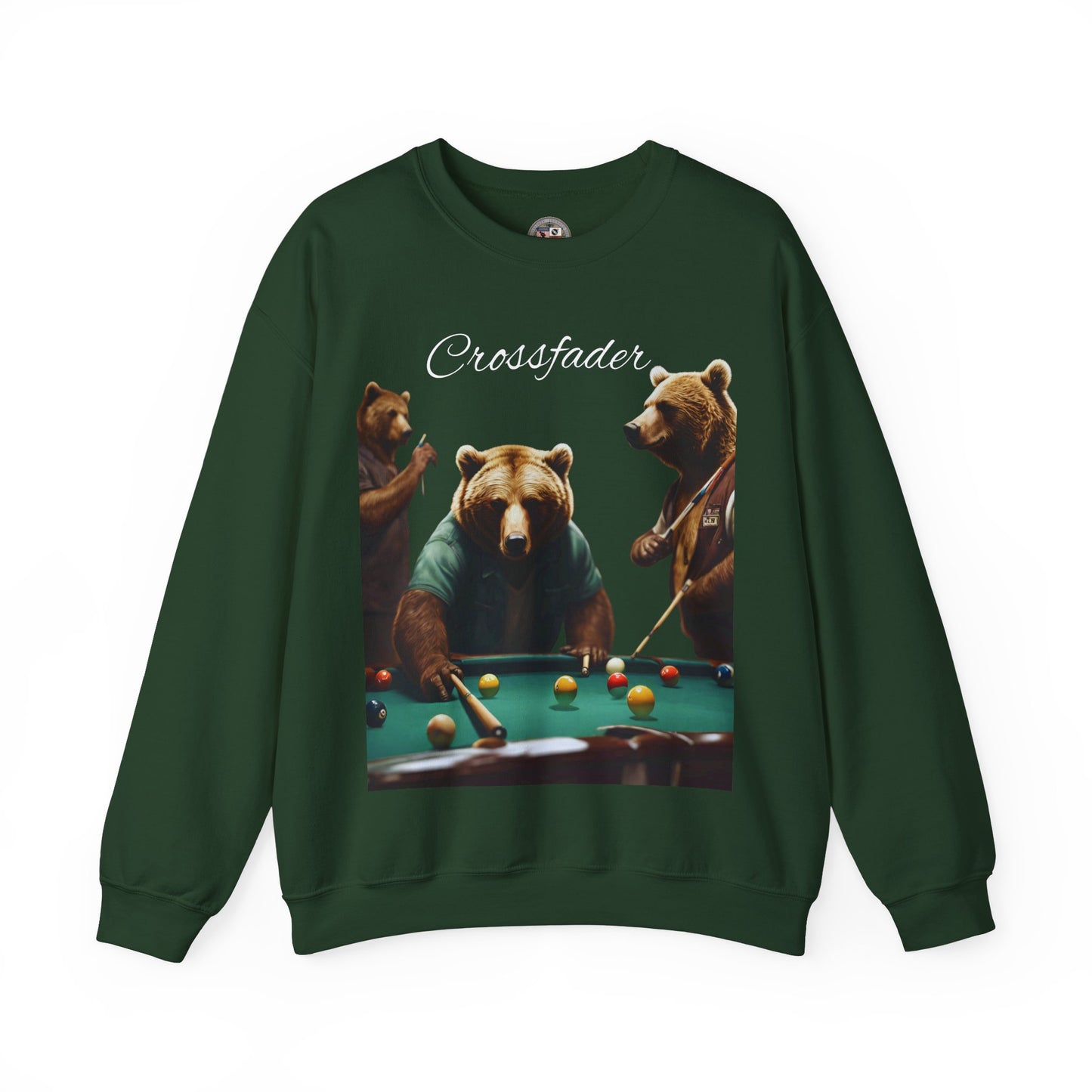 California Bears Playing Pool Unisex Heavy Blend™ Crewneck Sweatshirt