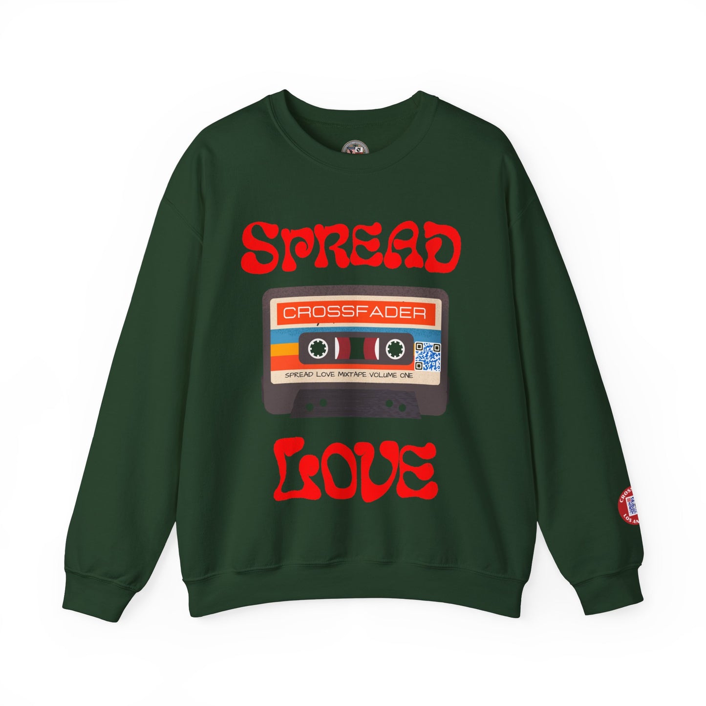 CROSSFADER SPREAD LOVE MIXTAPE VOL 1 Unisex Heavy Blend™ Crewneck Sweatshirt