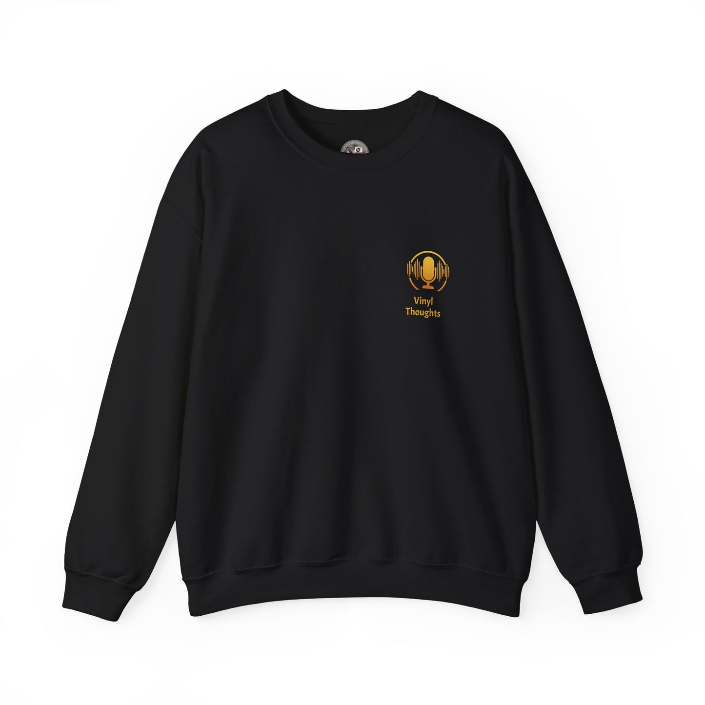 Vinyl Thoughts Long Sweatshirt Logo on Back Unisex Heavy Blend™ Crewneck Sweatshirt