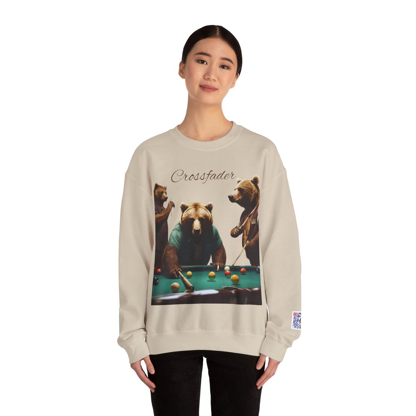 California Bears Playing Pool Unisex Heavy Blend™ Crewneck Sweatshirt