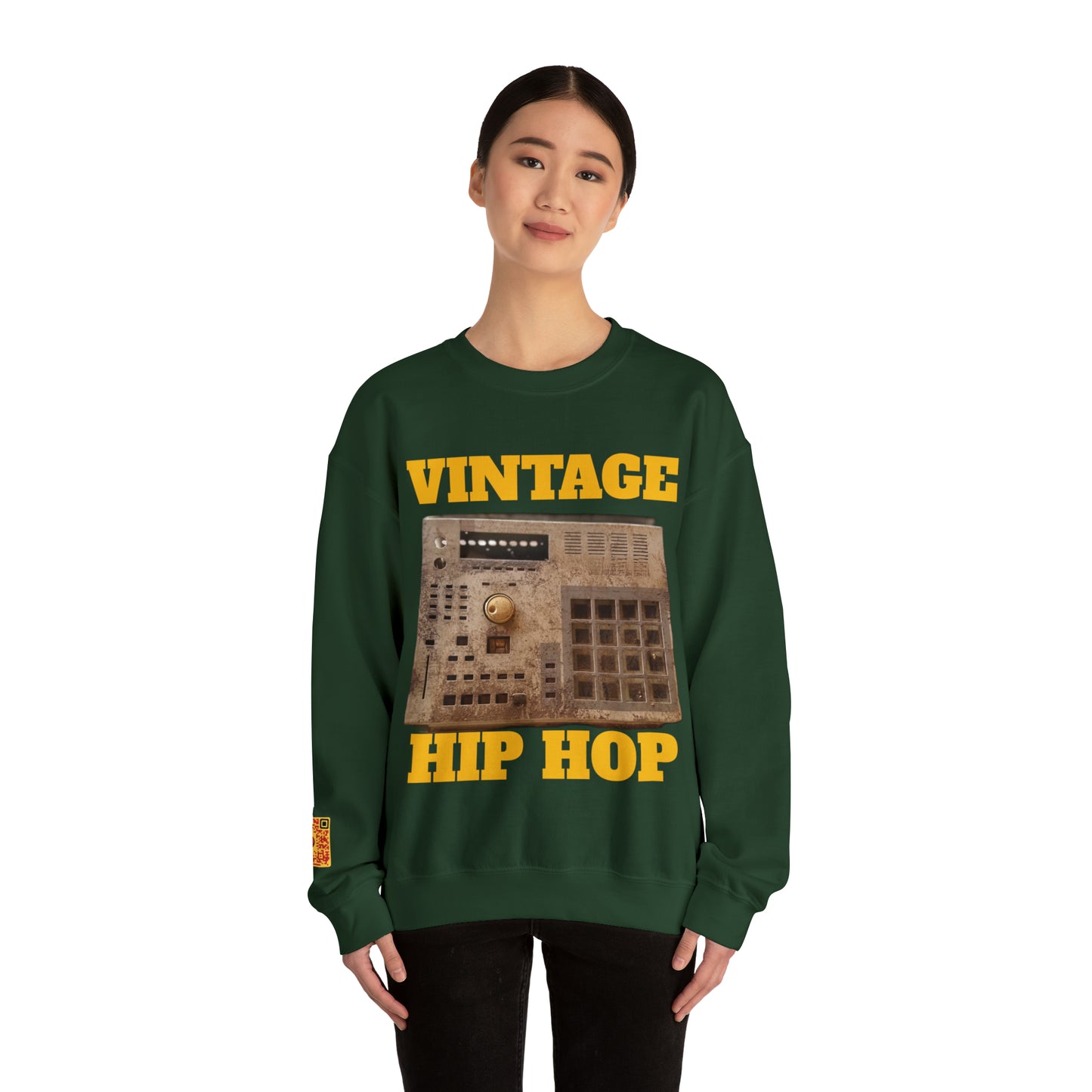 Vintage Hip Hop Beat Machine Unisex Heavy Blend™ Crewneck Sweatshirt