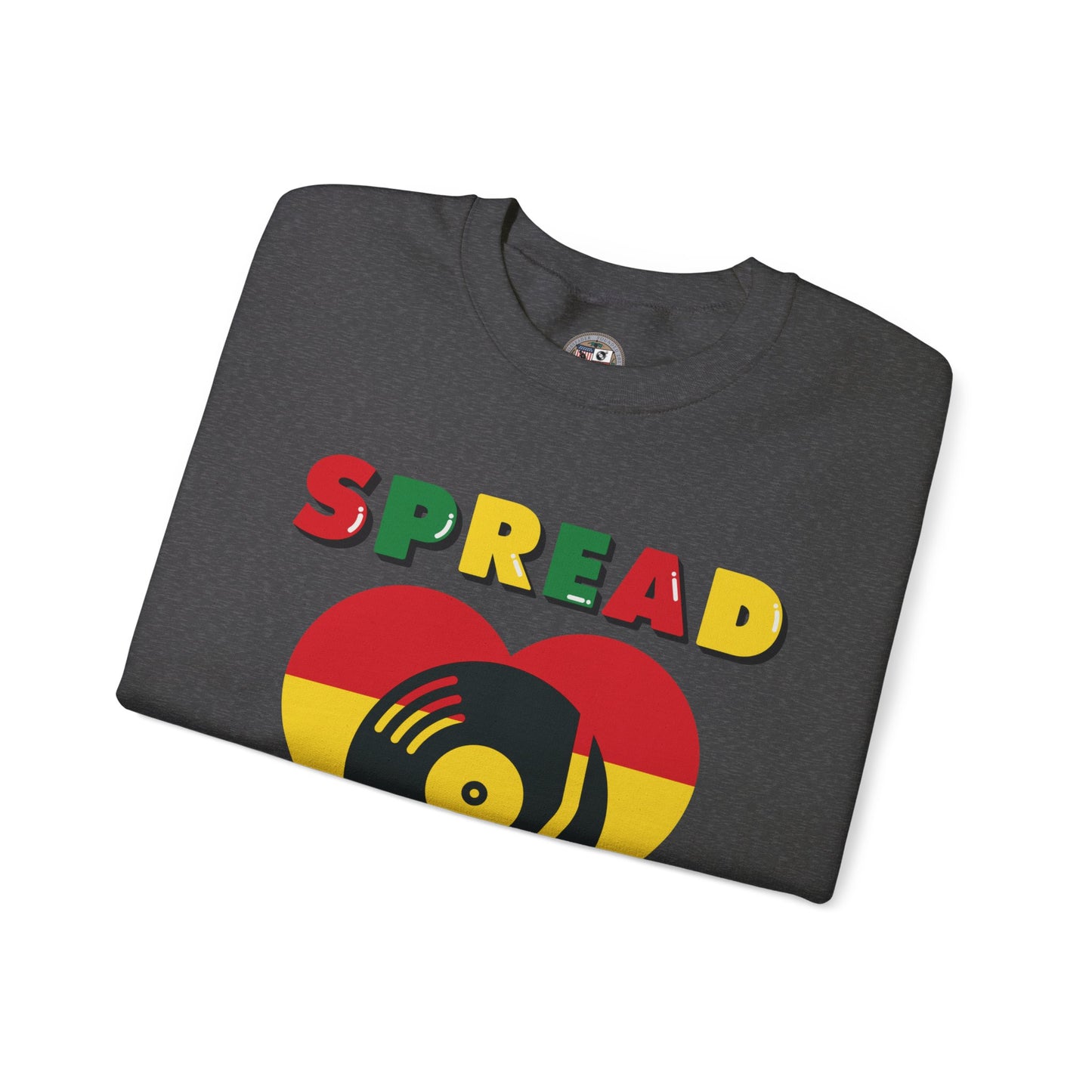 SPREAD LOVE VINYL EDITION Unisex Heavy Blend™ Crewneck Sweatshirt