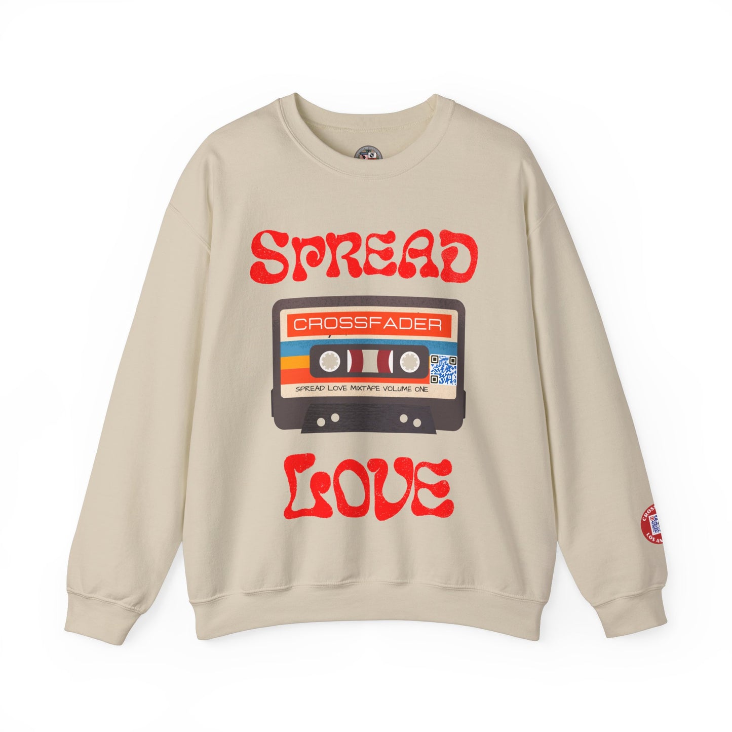 CROSSFADER SPREAD LOVE MIXTAPE VOL 1 Unisex Heavy Blend™ Crewneck Sweatshirt