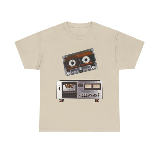 HI FI CASSETTE AND TAPE DECK T SHIRT