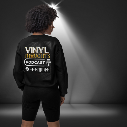 Vinyl Thoughts Long Sweatshirt Logo on Back Unisex Heavy Blend™ Crewneck Sweatshirt