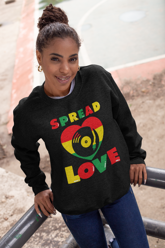 SPREAD LOVE VINYL EDITION Unisex Heavy Blend™ Crewneck Sweatshirt