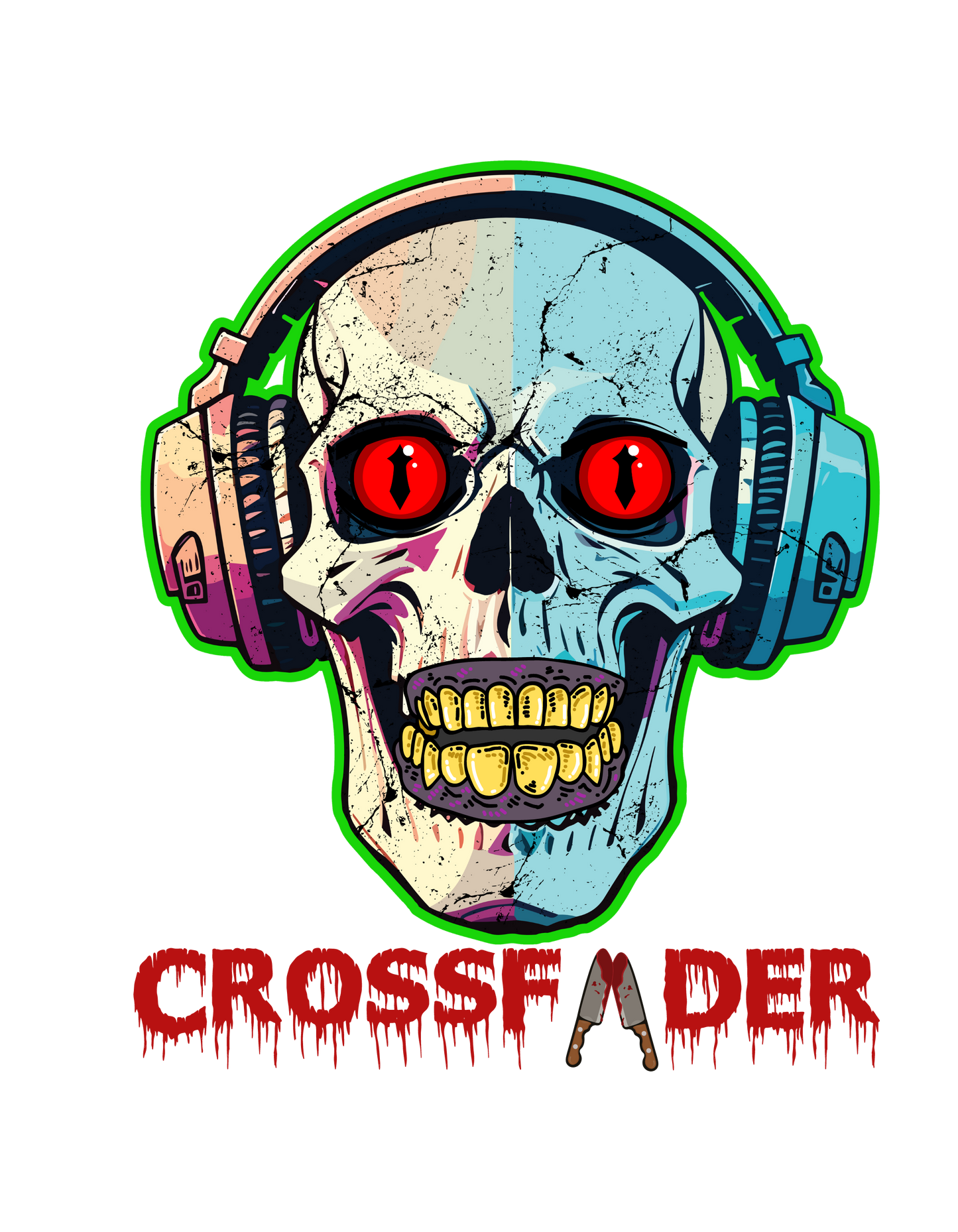 CROSSFADER SKULL W HEADPHONES T-Shirt