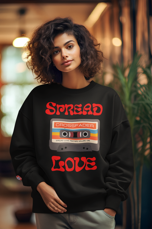 CROSSFADER SPREAD LOVE MIXTAPE VOL 1 Unisex Heavy Blend™ Crewneck Sweatshirt